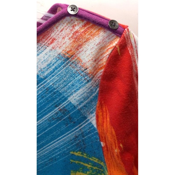 Westbound Small 100% Cotton T Shirt Bright Colors 3/4 Sleeve Boat Neck *O - Picture 3 of 6